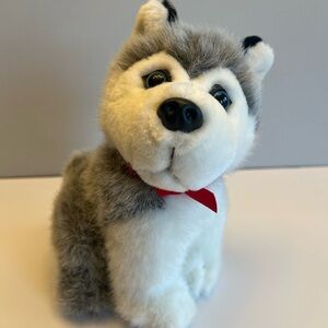 Plush Husky Dog - Gray and White